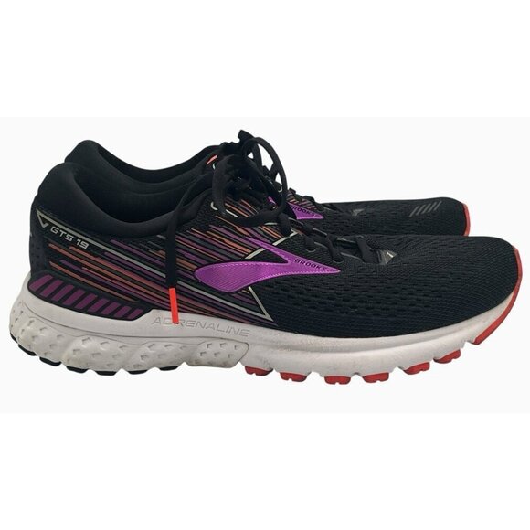 Brooks Adrenaline GTS 19 Womens 11B Athletic Running Shoes Sneaker Black Purple - Picture 5 of 16